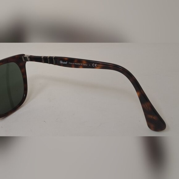 Persol Sunglasses Brown Havana Green Square Key-Hole Crystal PO3024S 55-18-145